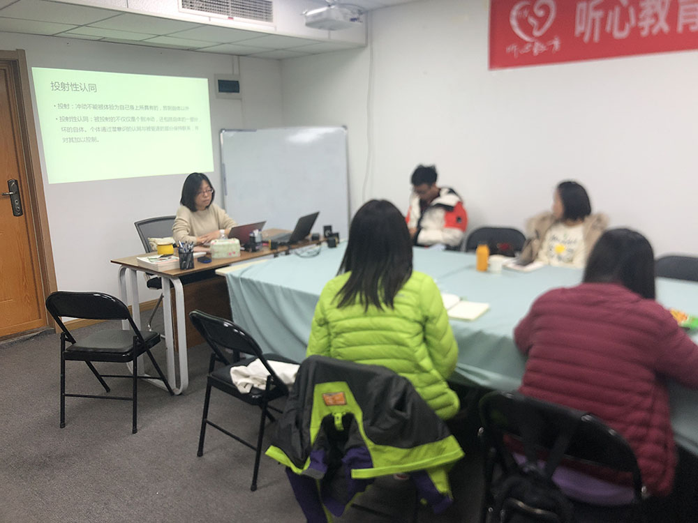 听心教育心理咨询师实操班进行时，本次主题&ldquo;客体关系中的抑郁心位和投射性认同&rdquo;